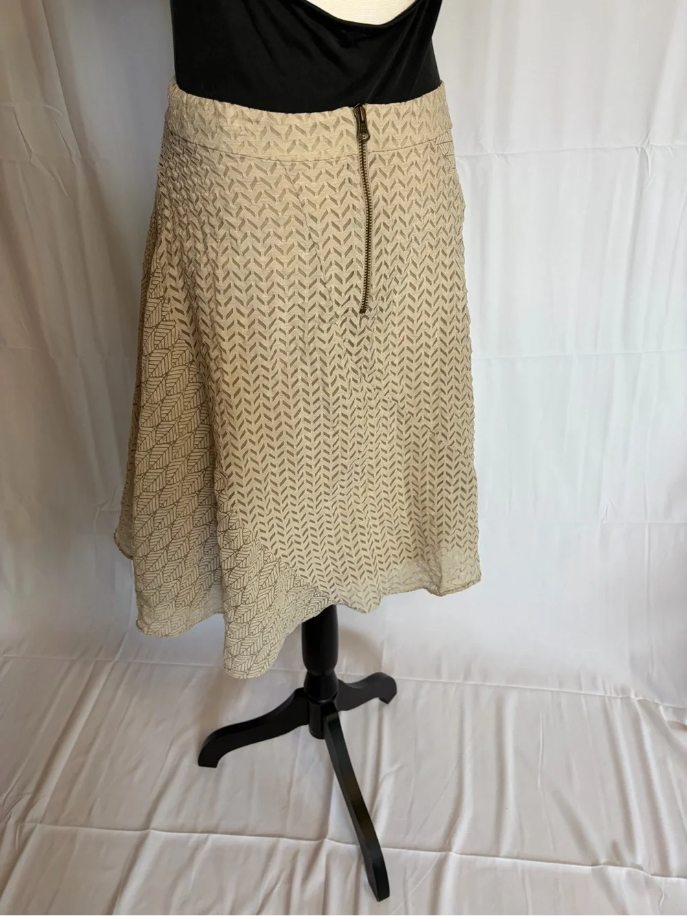 Maeve Neutral Mixed Pattern A-Line Skirt